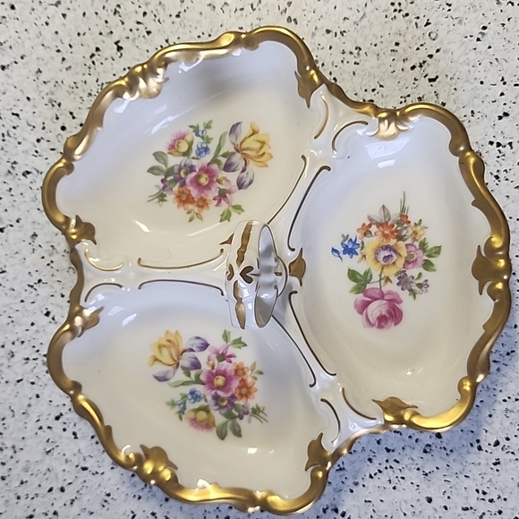 Rare Trio Relish/Candy Dish East Germany JIMenau Graf von Henneberg Porzellan - Picture 3 of 4